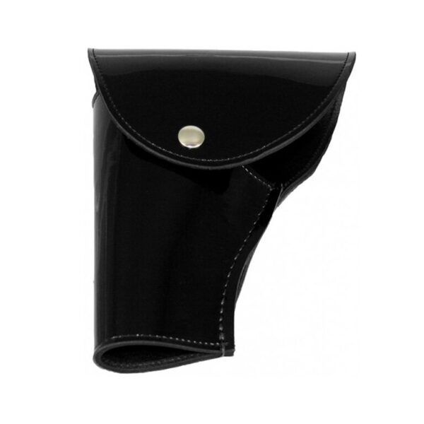 Boston Leather® 5030 Honor Guard Flap Holster Black Clarino with gold button