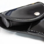 Boston Leather® 5030 Honor Guard Flap Holster Black Clarino with silver button