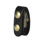 Boston Leather® 3/4″ Belt Keeper black with gold snap