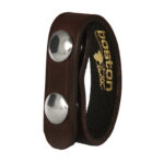 Boston Leather® 3/4″ Belt Keeper brown with silver snap