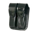 Boston Leather® 5601 Double Stack Magazine Holder Black Clarino