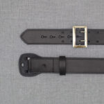Boston Leather 6501 – 2.25″ Fully Lined Sam Brown Duty Belt Plain black gold buckle