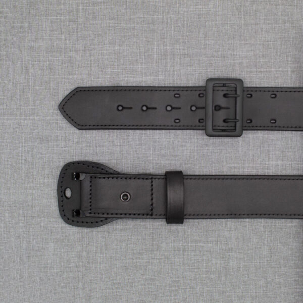 Boston Leather 6501 – 2.25″ Fully Lined Sam Brown Duty Belt Plain black w/ black buckle