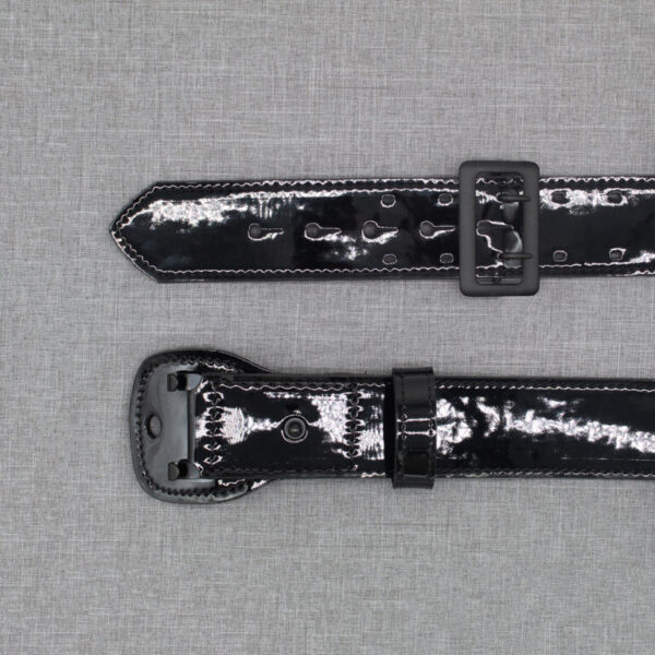 Boston Leather 6501 – 2.25″ Fully Lined Sam Brown Duty Belt Clarino Black w/ black buckle