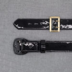 Boston Leather 6501 – 2.25″ Fully Lined Sam Brown Duty Belt Clarino Black w/ gold buckle