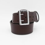Boston Leather 6501 – 2.25″ Fully Lined Sam Brown Duty Belt Plain brown w/ silver buckle