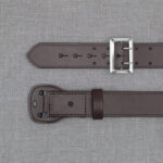 Boston Leather 6501 – 2.25″ Fully Lined Sam Brown Duty Belt Plain brown w/ silver buckle