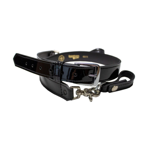Boston Leather® 6511 Sam Browne Shoulder Strap black clarino with silver hardware