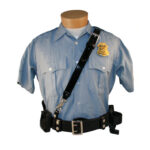 Boston Leather® 6511 Sam Browne Shoulder Strap black with sliver hardware