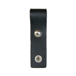 Boston Leather Black Epaulet Mic Holder with Nickel Hardware