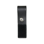 Boston Leather Black Epaulet Mic Holder with Nickel Hardware