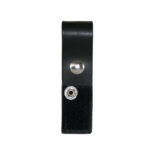 Boston Leather Black Epaulet Mic Holder with Nickel Hardware