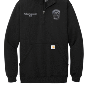 Carhartt® 1/4 Zip Mock Neck Sweatshirt Black with MPDC RSU patch