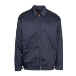 Game Style 1290 navy blue shop jacket with full-zip closure and collar for first responders
