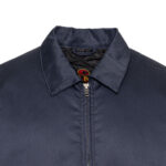 Game Style 1290 navy blue shop jacket with full-zip closure and collar for first responders