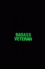 Veterans Day 2025 MPDC Badass Veteran PVC patch collection with glow-in-the-dark text featuring tactical skull design and American flag background with saluting soldiers silhouette