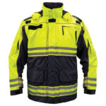 3555 Rescue Jacket – Hi-Vis ANSI Class 2 all-weather 3-in-1 safety parka for first responders black