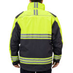 3555 Rescue Jacket – Hi-Vis ANSI Class 2 all-weather 3-in-1 safety parka for first responders black