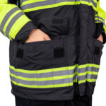 3555 Rescue Jacket – Hi-Vis ANSI Class 2 all-weather 3-in-1 safety parka for first responders black