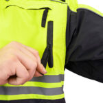 3555 Rescue Jacket – Hi-Vis ANSI Class 2 all-weather 3-in-1 safety parka for first responders black