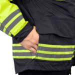 3555 Rescue Jacket – Hi-Vis ANSI Class 2 all-weather 3-in-1 safety parka for first responders black