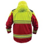 3555 Rescue Jacket – Hi-Vis ANSI Class 2 all-weather 3-in-1 safety parka for first responders red