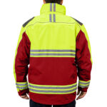 3555 Rescue Jacket – Hi-Vis ANSI Class 2 all-weather 3-in-1 safety parka for first responders red