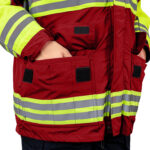 3555 Rescue Jacket – Hi-Vis ANSI Class 2 all-weather 3-in-1 safety parka for first responders red