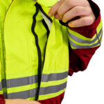 3555 Rescue Jacket – Hi-Vis ANSI Class 2 all-weather 3-in-1 safety parka for first responders red
