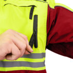 3555 Rescue Jacket – Hi-Vis ANSI Class 2 all-weather 3-in-1 safety parka for first responders red