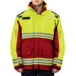 3555 Rescue Jacket – Hi-Vis ANSI Class 2 all-weather 3-in-1 safety parka for first responders red