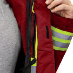 3555 Rescue Jacket – Hi-Vis ANSI Class 2 all-weather 3-in-1 safety parka for first responders red