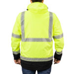 3950 4-in-1 Ripstop Deluxe Safety Parka – premium high-visibility black jacket with reflective striping for first responders