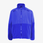 Game 2555 The Hero Jacket black front view fleece jacket with full zip closure and shoulder patch panels