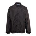 Man wearing a navy 411 Tactical Raid Jacket with snap-front closure and collared design, lightweight duty outerwear for law enforcement and first responders.