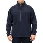 Navy 7650 Tactical Soft Shell quarter-zip pullover with stand-up collar, designed for first responders and tactical professionals.